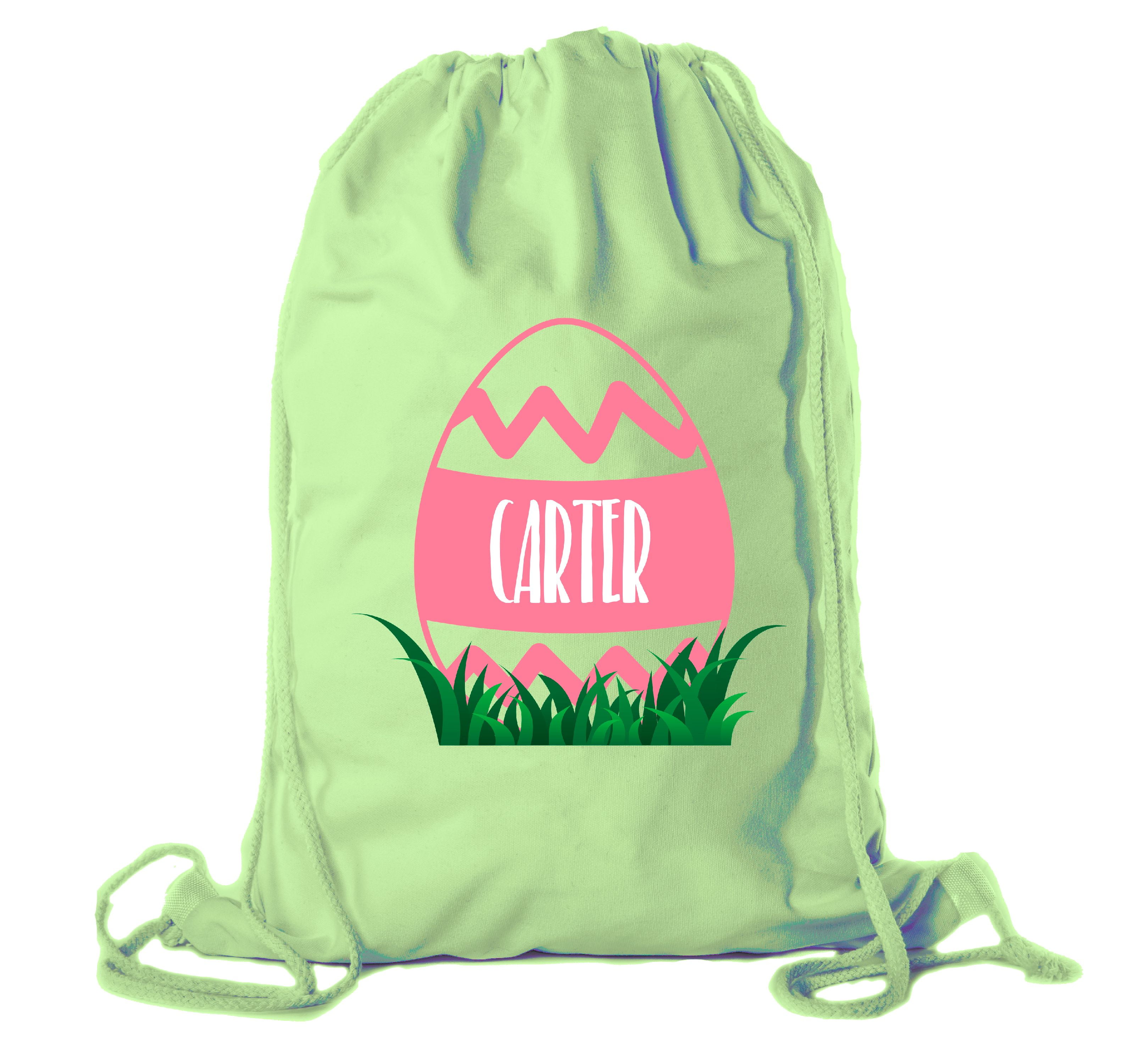 Personalized Easter Basket Bags, Cotton Drawstring Backpacks Custom