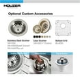 thumbnail image 7 of Houzer Platus 20 in Black Fireclay Undermount Square Single Bowl Bar Sink - PTB-2020 BL, 7 of 7