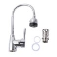 thumbnail image 3 of OHOIOLLA Flexible and Adjustable Kitchen Sink Faucet Zinc Alloy Silver 1 Set for Cooking, 3 of 7