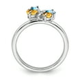 thumbnail image 3 of Sterling Silver Blue Topaz & Citrine Butterfly Ring, 3 of 11