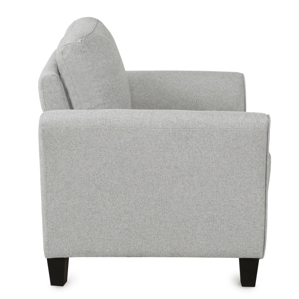 Modern Linen Fabric Recliner Chair,Mid-Century Armchair Single Sofa Accent Chair,Upholstered Comfy Reading Accent Chairs for Living Room,Light Gray