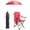 Pro Red, variant on Folding Camping Chair with Canopy Shade 600D Oxford Portable Camping Chair with Cup Holder Support 330lbs Red