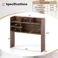 thumbnail image 3 of Gymax 3-Tier Desktop Bookshelf w/ 6 Shelves Desk Organizer for Computer Desk Brown, 3 of 10