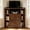 Walnut, variant on ChenyueFurn Corner Storage Organizer, 6-Cubby Wooden Shelf with USB Ports & Electrical Outlets,Blue+Brown