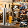 thumbnail image 5 of VEVOR Dual Taps Draft Beer Tower Dispenser, Stainless Steel Keg Beer Tower, Kegerator Tower Kit with Pre-Assembled Tubing and Self-Closing Faucet Shanks for Party, Bar, Pub, Restaurant, 5 of 9