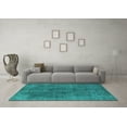 thumbnail image 3 of Ahgly Company Indoor Rectangle Oriental Turquoise Blue Industrial Area Rugs, 2' x 5', 3 of 4