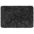 thumbnail image 3 of (2 pack) Mainstays Solid Black Fluffy Shag Faux Fur Area Rug, 36 in x 56 in, 3 of 9