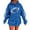 Blue-10, variant on Fshinging Football Hoodie Sweatshirt For Women Long Sleeve Sequin Letter Print Oversize Pullover Tops Sunday Game Day Clothes