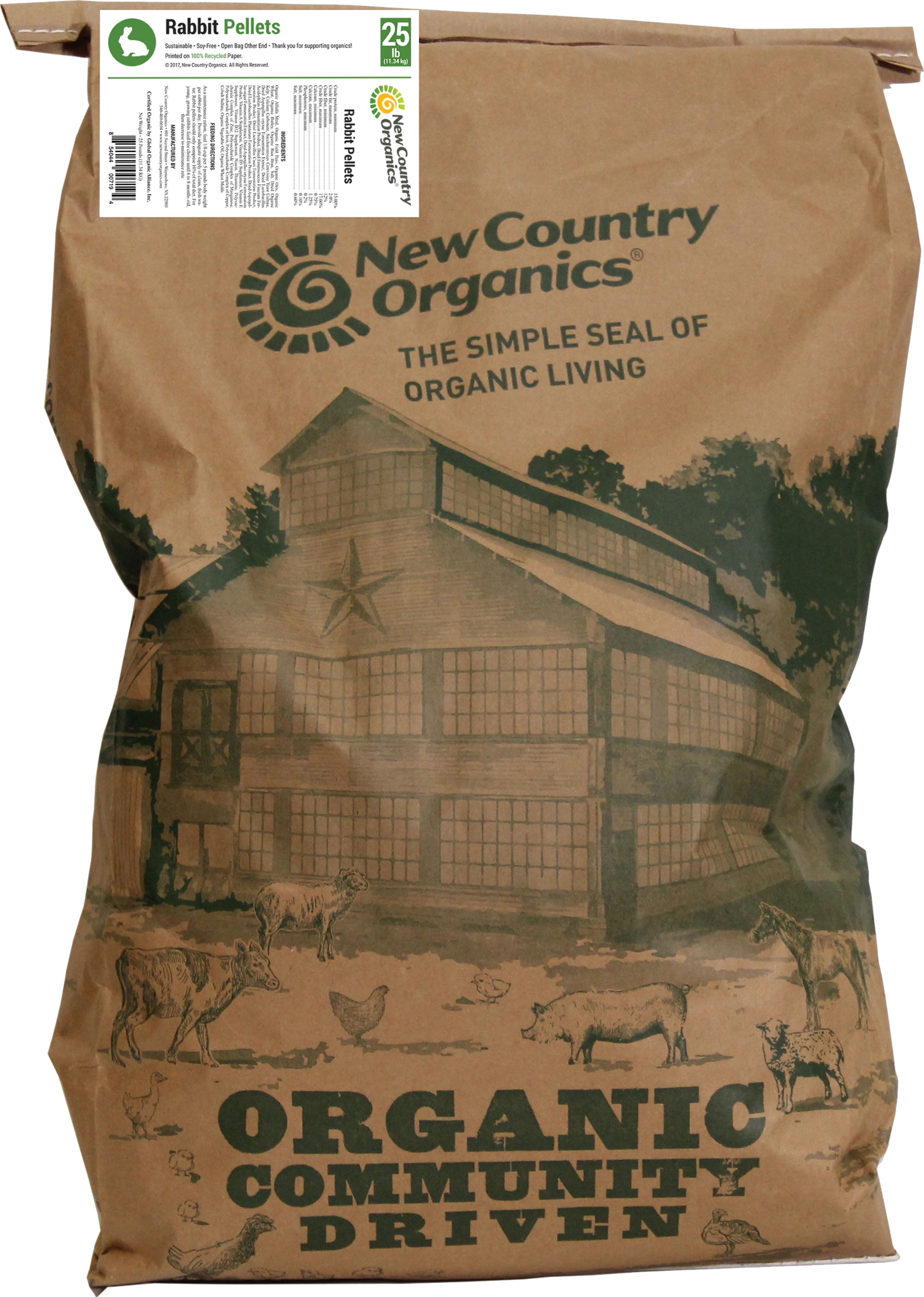 organic rabbit pellets