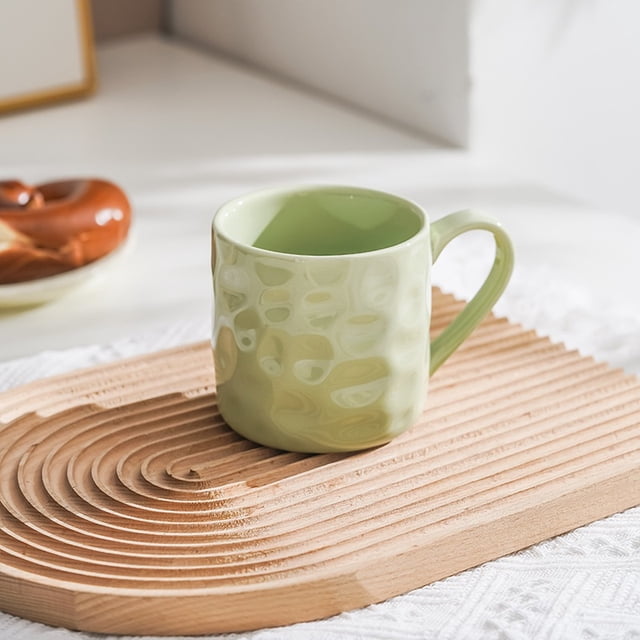 Elegante juego de tazas de cerámica con temática color crema: paquete de 4, perfecto for el desayuno o for uso en pareja, 400 ml cada una