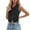 Black, variant on Lixiuxyad Popcorn Tops for Women Women's Washed Belted Vest Stylish And Versatile