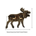 thumbnail image 2 of KEINXS Christmas Elk Brown Bear Wooden Crafts Creative North American Forest Animal Home Decoration Animal Christmas Ornaments, 2 of 7