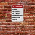 thumbnail image 5 of FM200 Protected Room Keep Door Closed Sign, Industrial Exit Roof Access Sign 8"x12" UV Resistant for Indoor Outdoor Workplace, 5 of 7