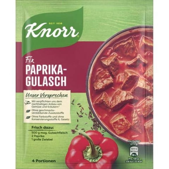 Knorr Fix Paprika -Gulasch Zigeuner Art Sauce Mix- 1 Pc