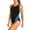 Black/Royal, variant on Ocean Panel Women's Performance Swimsuit in Back/Red, Size 22