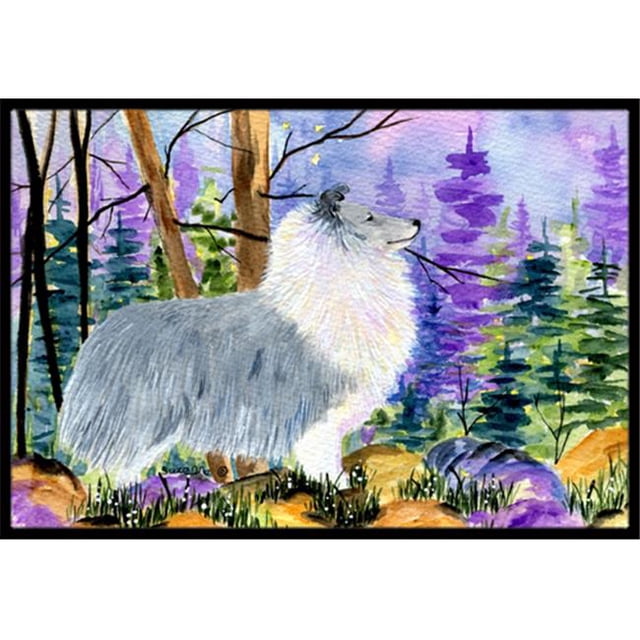 Sheltie Paillasson Intérieur Extérieur 18 x 27 Po.