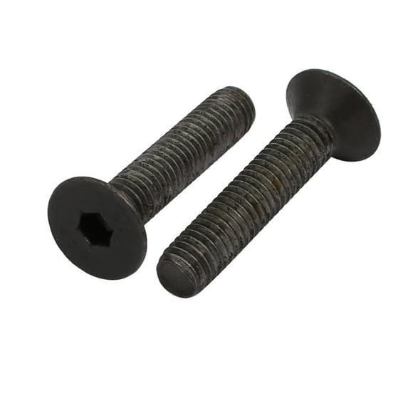 Unique Bargains 2pcs M5x25mm Flat Countersunk Head Hex Socket Left Hand Thread Bolt DIN7991