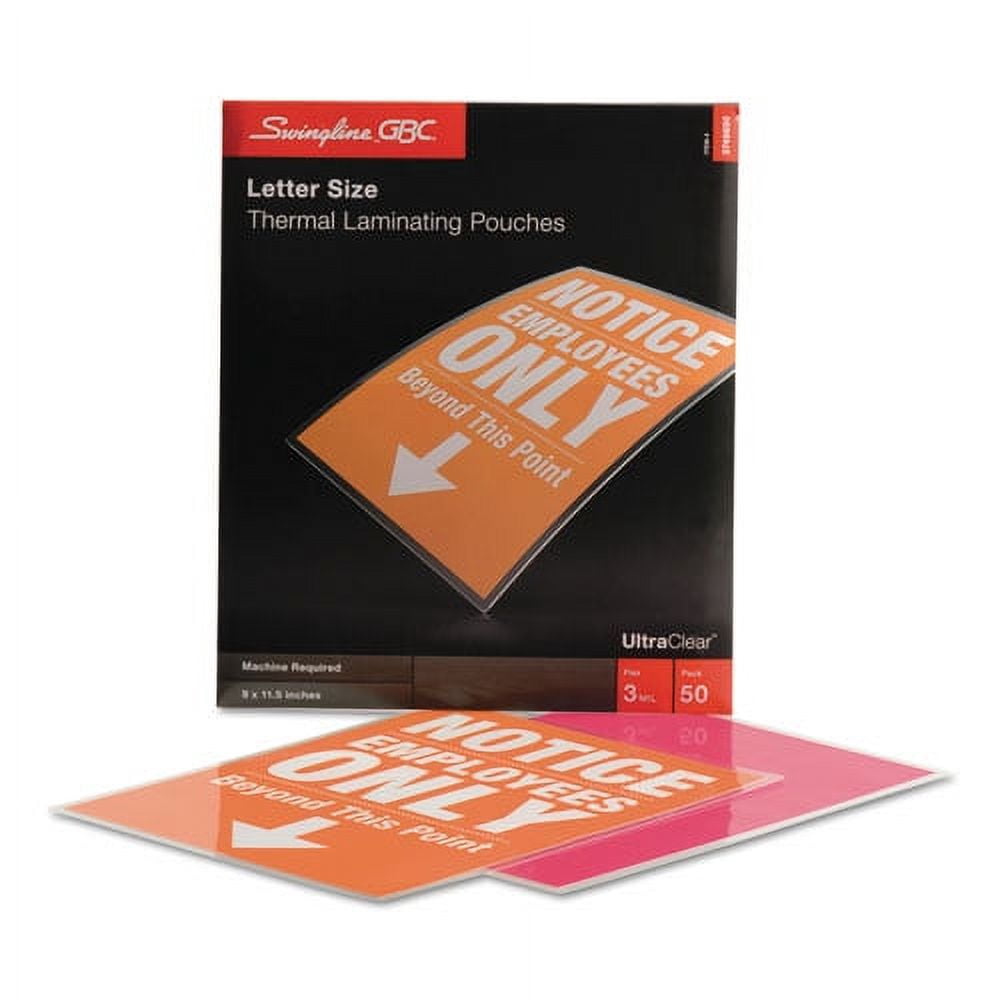 "Ultraclear Thermal Laminating Pouches, 3 Mil, 9"" X 11.5"", Gloss Clear, 50/box | Bundle of 5 Boxes"