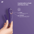 thumbnail image 3 of Satisfyer Double Classic Couples Vibrator - G-Spot and Clitoral Stimulation, Partner Toy, U-Shape, Wearable During Intercourse - Soft Silicone, Waterproof, Rechargeable, 3 of 6