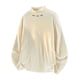 thumbnail image 3 of Ceisia Men's Oversize Semi-Turtleneck Metal-Trimmed Long-Sleeve Top Multi-Solid for Winter Gift, 3 of 5