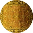 thumbnail image 1 of Ahgly Company Indoor Round Oriental Yellow Industrial Area Rugs, 5' Round, 1 of 4