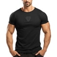 thumbnail image 3 of Gymish Motivational Workout Shirt for Men – Gym T-Shirt, Mens Gym Shirt, Gym Clothes, Fitness Gift for Men, Black on Black, XX-Large, 3 of 6