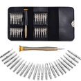 thumbnail image 1 of 25-In-1 Heavy Magnetic Screwdriver Set - Professional Repair Kit For Mobile, Laptop, Glasses With Star, Y-Type, Flat-Blade & Triangle Screwdrivers - Durable Portable Leather Case Tool, 1 of 5