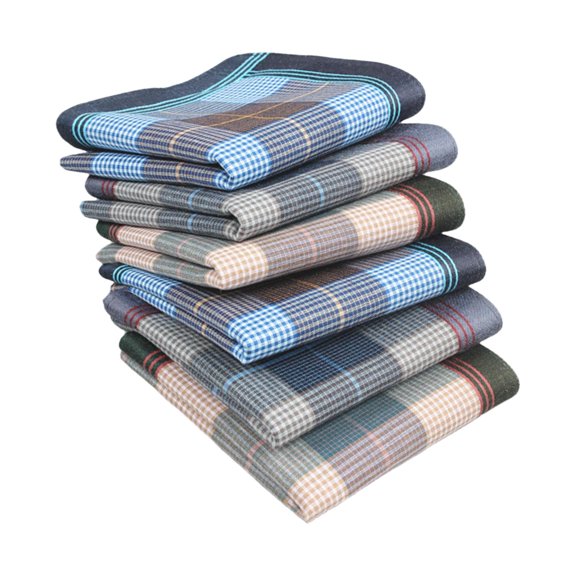6 Pieces Hankies, Comfortable Gift Set Soft Men Women Pocket Square for Wedding Grandfathers Grandmothers Celebration