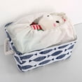 thumbnail image 2 of PiccoCasa Collapsible Storage Bin Basket with Drawstring, Blue Fish X-Large, 2 of 8