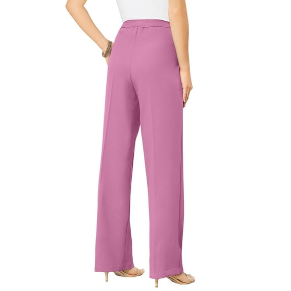 Roaman's Women's Plus Size Wide Leg Bend Over Pant