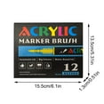 thumbnail image 2 of Straight Liquid Acrylic Marker Pen 12/24/36/48/60/80/120 Color Soft Head Student Art DIY Hand-painted Drawing Doodle Pen 10ml, 2 of 2