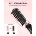 thumbnail image 5 of Hoson Electric Hot Comb, Straightening Comb for Wigs, Hot Comb Hair Straightener for American African Hair, 450F High Heat LCD Display with Dual Voltage, Rose Gold, 5 of 6