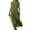 Green, variant on Womens Casual Sleeveless V Neck Button Down Tank Dress Solid Color Relaxed Everyday Outfit