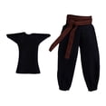 thumbnail image 2 of Figura a escala 1/12, pantalón deportivo para cosplay, mini pantalón largo con cinturón en miniatura camisa pantalones negros, 2 of 9