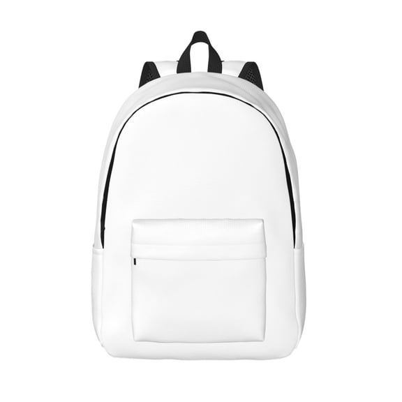 Casual Canvas Backpack Without Interlayer Large Capacity Stick Bag Design For Outdoor Shopping Office Outdoor Sports White Small