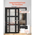 thumbnail image 2 of VEVOR Bypass Sliding Door Hardware Kit, 6 ft Aluminum Alloy Dual-Track Bypass Door Hardware, Smooth and Quiet Sliding, Easy to Install, for 1" to 1 3/4" Thickness 36" Width 2 Door System, for Closet, 2 of 9