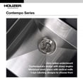 thumbnail image 5 of Houzer Contempo 17 inch Stainless Steel Undermount Single Bowl Bar Sink with Strainer & Grid - CTR-1700, 5 of 7