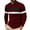 Burgundy, variant on Wyobmus Men's Crewneck Sweater Color Block Striped Pullover Soft Thermal Knitted Sweater Long Sleeve Casual Tee Shirt Burgundy