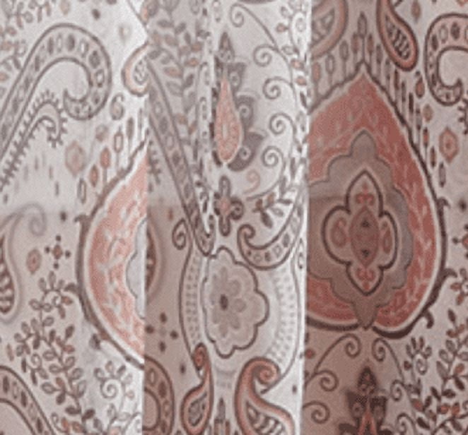Mainstays Curtain and Sheers Set, 4 Panels, Terracotta, 27.5" W x 84” L