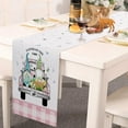 thumbnail image 4 of Easter Table Runner Easter Bunny Easter Table Runner Seasonal Spring Holiday Kitchen Dining Table Runner Cotton Linen Table Cloth Runners for Home Party Decor 13 x 72 Inch, 4 of 4