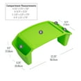 thumbnail image 4 of Mind Reader Kids Lap Desk, Activity Tray, Drawing, Stackable, Portable, Plastic, 22.25"L x 10.75"W x 8.5"H, Set of 2, Green, 4 of 9