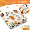 thumbnail image 4 of Pumpkin Blanket Fall Home Decor Throw Thanksgiving Soft Fall Blanket Polyester Fiber Cozy Lightweight Fuzzy Autumn for Couch Bed Sofa Decor, 60 x 50 Inch (Pumpkins), 4 of 6