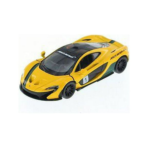 Kinsmart 5" McLaren P1 Stripes Exclusive Edition Diecast Model Car 1:36 Yellow