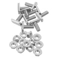 thumbnail image 4 of 20 Sets Stainless Steel Nut And Bolt Set Nut T Slot Bolts Locking Screw Washers Kit Fully Thread Hexagon Bolts, 4 of 9