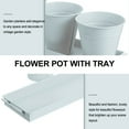 thumbnail image 2 of OULII 3pc Set Flower Iron Bucket Planter Pot for Storage Container and Homeowners Use, 2 of 8