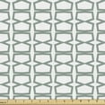 thumbnail image 1 of Abstract Fabric by the Yard, Continuous Squares Simplistically Arranged Motifs Print on Plain Backdrop, Upholstery Fabric for Dining Chairs Home Decor Accents, White Laurel Green by Ambesonne, 1 of 5