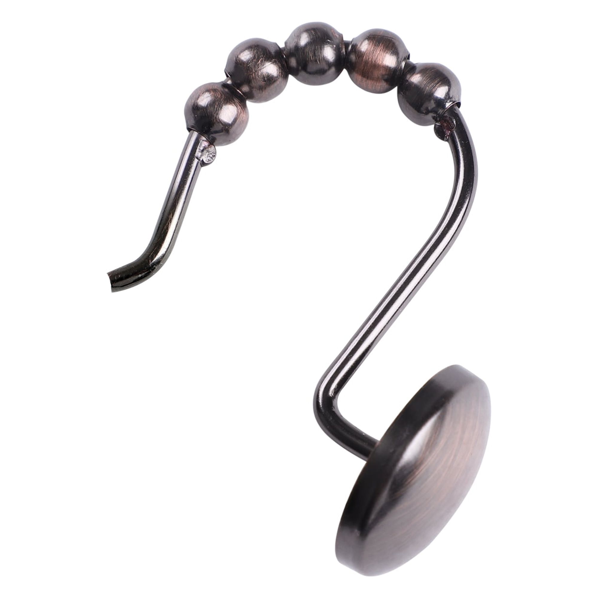 Utopia Alley Shower Hooks - Shower Curtain Rings for Bathroom - Rust Resistant Roller Shower Curtain Hooks for Shower Curtain or Liner - Set of 12, Oil Rubbed Bronze