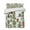 White, variant on Quilts Twin Size Bedding Set, Green Cactus Lightweight Quilted Comforter, Summer Watercolor Botanical Wooden Grain Soft Reversible Bedspread Coverlet with Pillow Covers for All Season, 68" x 86"