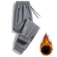 thumbnail image 4 of sususu Mens Sweatpants Joggers,Men's Winter Lined Casual Pants Slim Fit Comfortable Trousers For Everyday Wear And Outerwear Layering,Grey,XXXXXL, 4 of 5