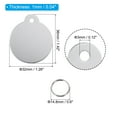 thumbnail image 2 of Uxcell Aluminum Blank Tags 1.4 x 1.3 Inch, Round Metal Stamping Blanks Pet ID Label with Key Rings, Silver Tone 12Pcs, 2 of 4